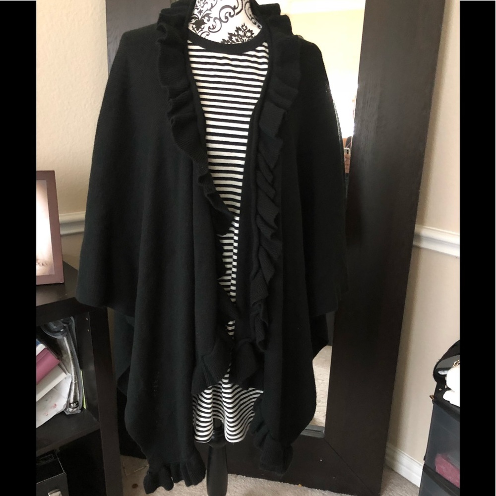 Black wool wrap